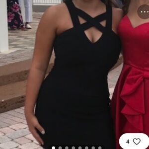 Crystal doll, sexy, black body bandage , mini dress size 7